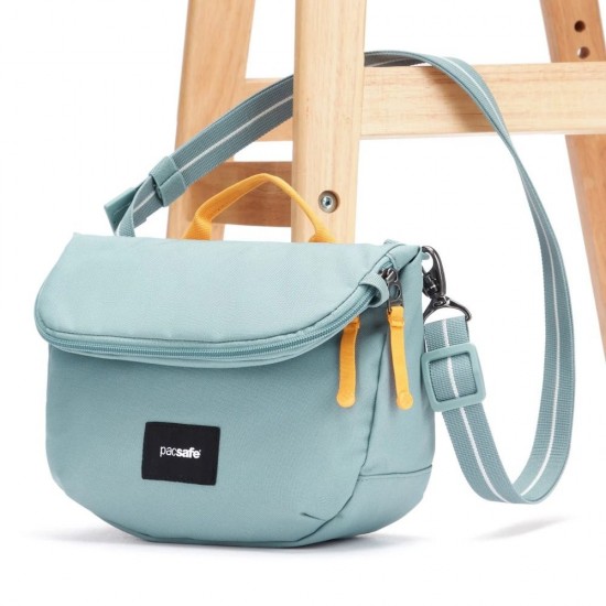 Сумка через плече антизлодій Pacsafe GO Saddle Crossbody свіжий м'ятний - 35140528