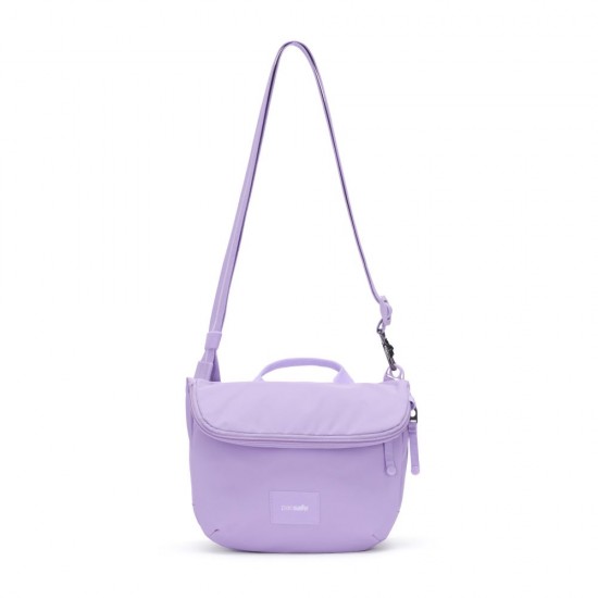 Сумка через плече антизлодій Pacsafe GO Saddle Crossbody лавандовий - 35140612