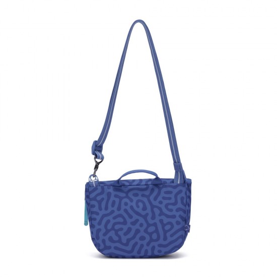 Сумка через плече антизлодій Pacsafe GO Saddle Crossbody небесно-блакитний - 35140827 Сумка через плече антизлодій Pacsafe GO Saddle Crossbody небесно-блакитний - 35140827