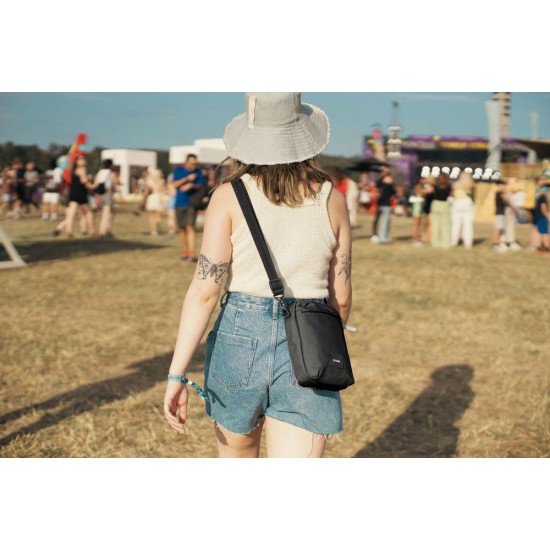 Сумка через плече антизлодій Pacsafe GO Festival Crossbody насичений чорний - 35170130