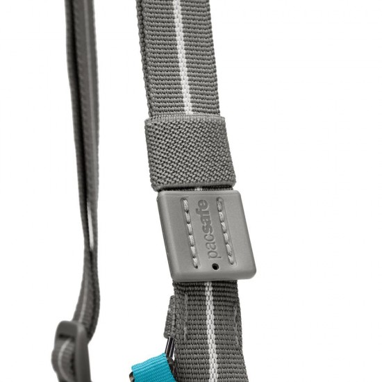 Сумка через плече антизлодій Pacsafe GO Tech Crossbody сірий/блакитний - 35175146