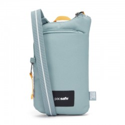 Сумка через плече антизлодій Pacsafe GO Tech Crossbody свіжий м'ятний/помаранчевий - 35175528
