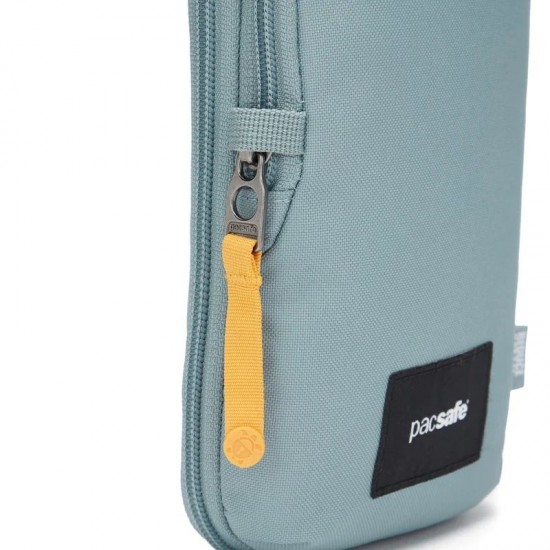 Сумка через плече антизлодій Pacsafe GO Tech Crossbody свіжий м'ятний/помаранчевий - 35175528