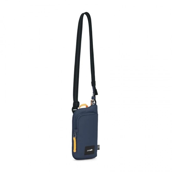 Сумка через плече антизлодій Pacsafe GO Tech Crossbody темно-синій/жовтий - 35175651 Сумка через плече антизлодій Pacsafe GO Tech Crossbody темно-синій/жовтий - 35175651