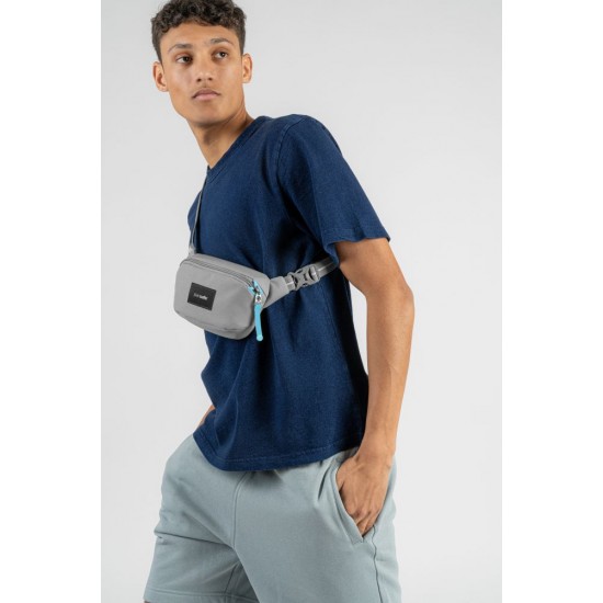Сумка через плече антизлодій Pacsafe GO Micro Sling сірий - 35195146
