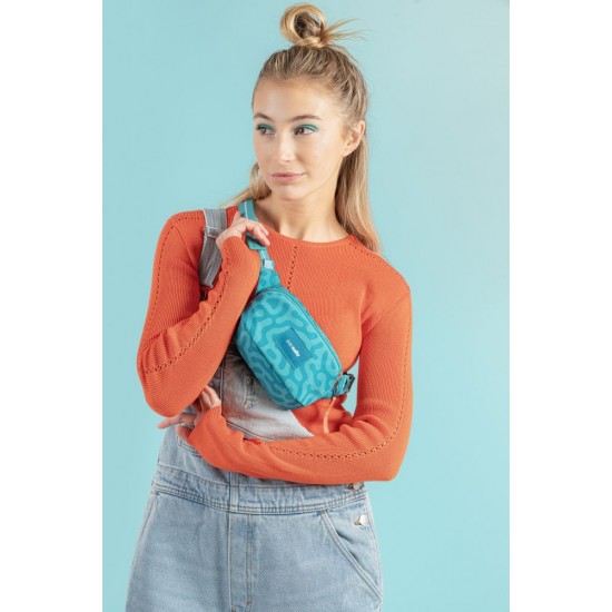 Сумка через плече антизлодій Pacsafe GO Micro Sling бірюзовий - 35195826