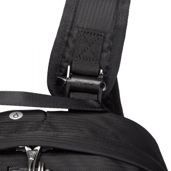 Рюкзак, формат Midi, антизлодій Vibe 25, відновлений нейлон ECONYL чорний еконіл - 40100138