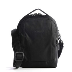 Сумка через плече антизлодій Pacsafe Metrosafe LS100 Econyl Crossbody чорний еконіл - 40115138