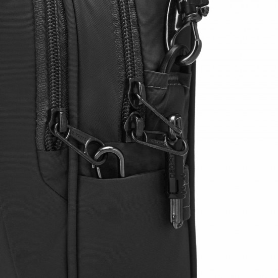 Сумка через плече антизлодій Pacsafe LS100 Crossbody чорний - 40131138