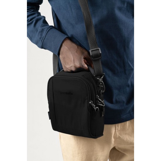 Сумка через плече антизлодій Pacsafe LS100 Crossbody чорний - 40131138