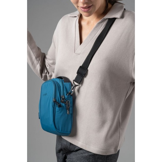 Сумка через плече антизлодій Pacsafe LS100 Crossbody синій - 40131530