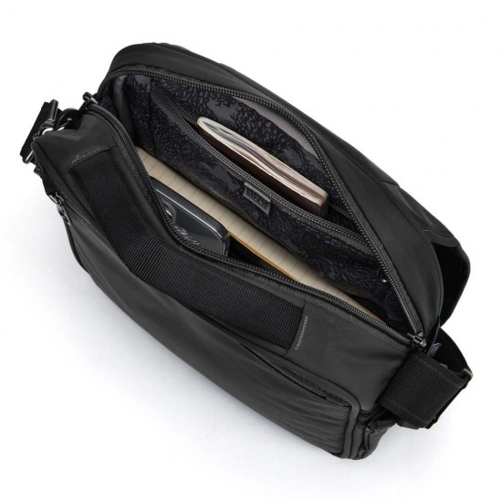 Сумка через плече антизлодій Pacsafe LS200 Crossbody чорний - 40133138