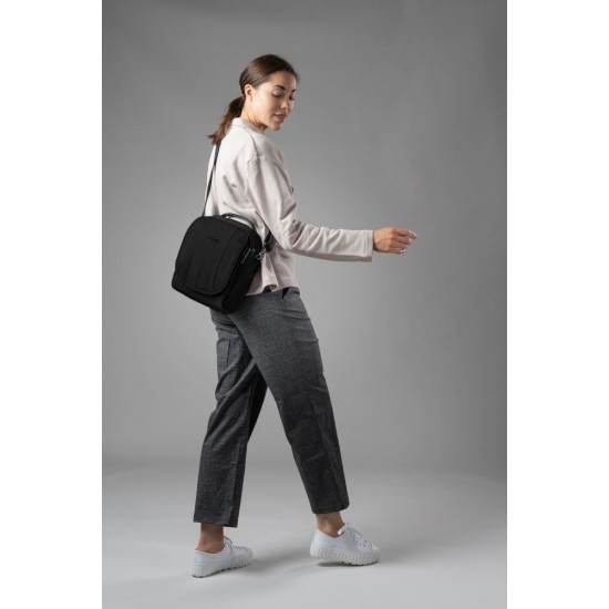 Сумка через плече антизлодій Pacsafe LS200 Crossbody чорний - 40133138