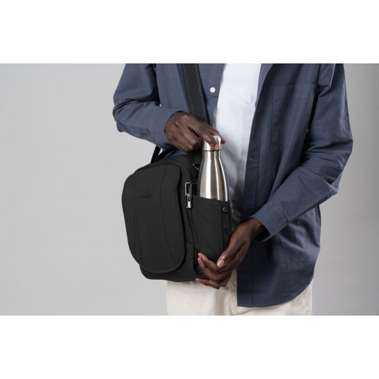 Сумка через плече антизлодій Pacsafe LS200 Crossbody чорний - 40133138