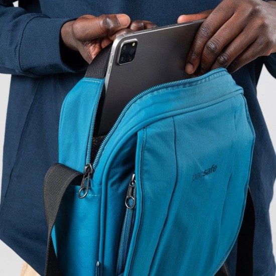 Сумка через плече антизлодій Pacsafe LS200 Crossbody синій - 40133530