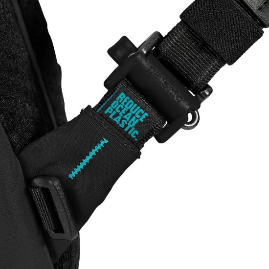 Сумка через плече антизлодій Pacsafe Eco 12L Sling чорний - 41103138