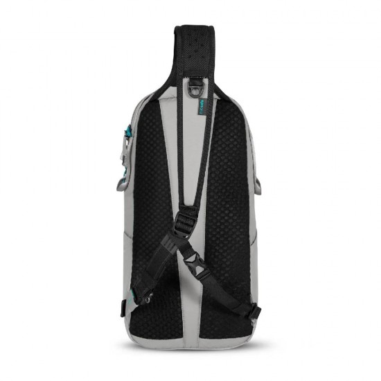 Сумка через плече антизлодій Pacsafe Eco 12L Sling сірий/чорний - 41103145
