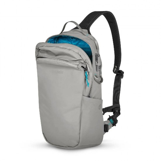 Сумка через плече антизлодій Pacsafe Eco 12L Sling сірий/чорний - 41103145