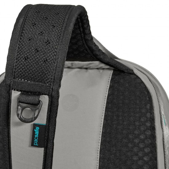 Сумка через плече антизлодій Pacsafe Eco 12L Sling сірий/чорний - 41103145