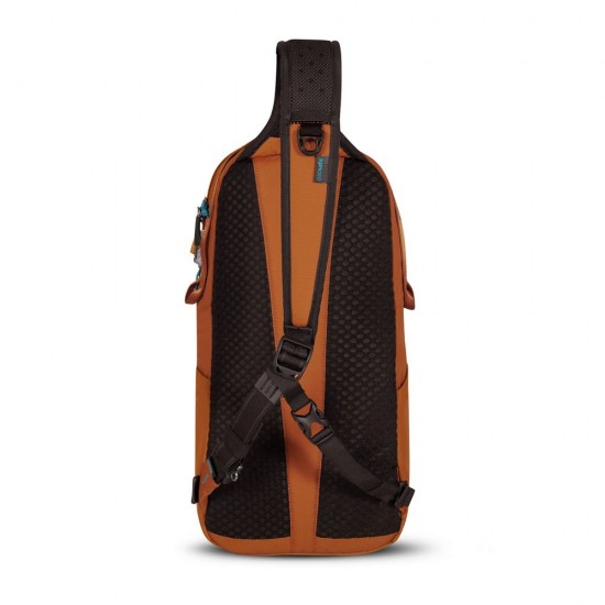 Сумка через плече антизлодій Pacsafe Eco 12L Sling теракотовий/чорний - 41103231