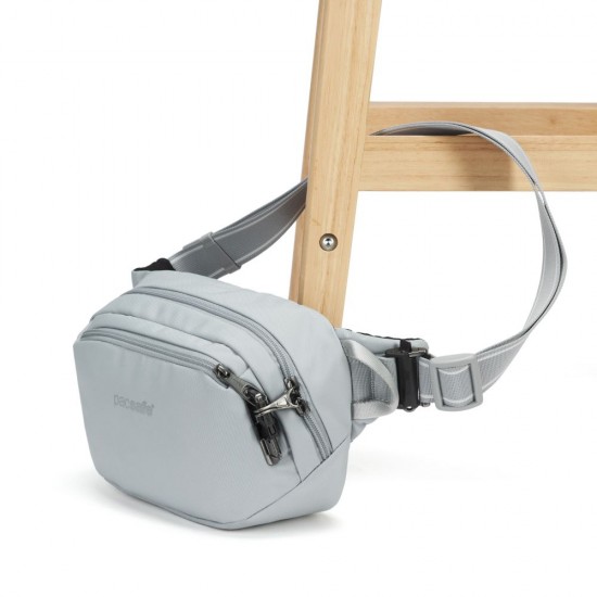 Сумка на пояс антизлодій Pacsafe V Hip Pack світло-сірий/чорний - 60141148 Сумка на пояс антизлодій Pacsafe V Hip Pack світло-сірий/чорний - 60141148