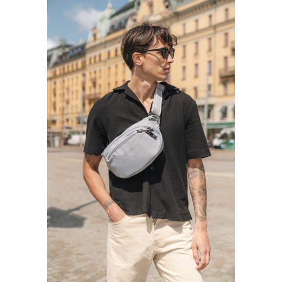 Сумка на пояс антизлодій Pacsafe V Hip Pack світло-сірий/чорний - 60141148 Сумка на пояс антизлодій Pacsafe V Hip Pack світло-сірий/чорний - 60141148