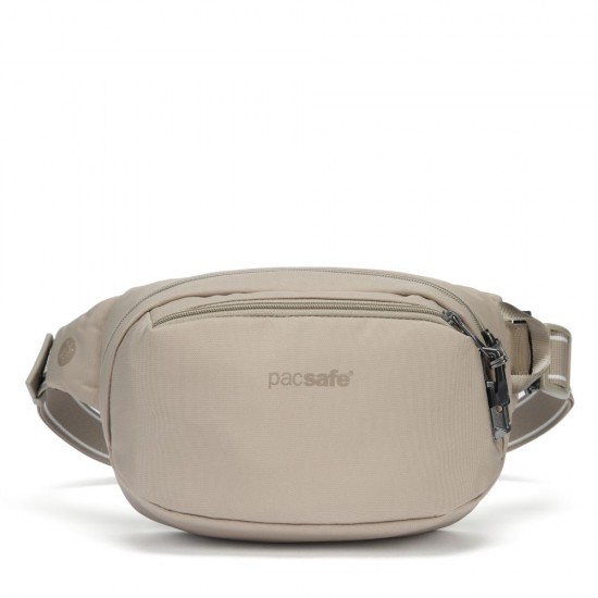 Сумка на пояс антизлодій Pacsafe V Hip Pack бежевий/чорний - 60141237 Сумка на пояс антизлодій Pacsafe V Hip Pack бежевий/чорний - 60141237