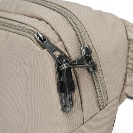 Сумка на пояс антизлодій Pacsafe V Hip Pack бежевий/чорний - 60141237 Сумка на пояс антизлодій Pacsafe V Hip Pack бежевий/чорний - 60141237