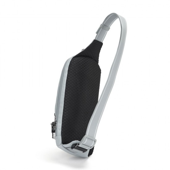 Сумка через плече антизлодій Pacsafe V Action Sling світло-сірий/чорний - 60161148