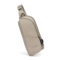 Сумка через плече антизлодій Pacsafe V Action Sling бежевий/чорний - 60161237