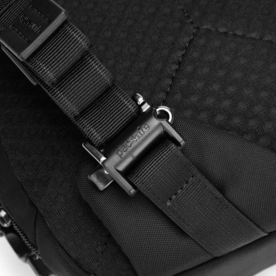 Сумка через плече антизлодій Pacsafe Vibe 325 sling насичений чорний - 60221130