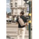 Сумка через плече антизлодій Pacsafe  V Tech Sling бежевий/чорний - 60221237