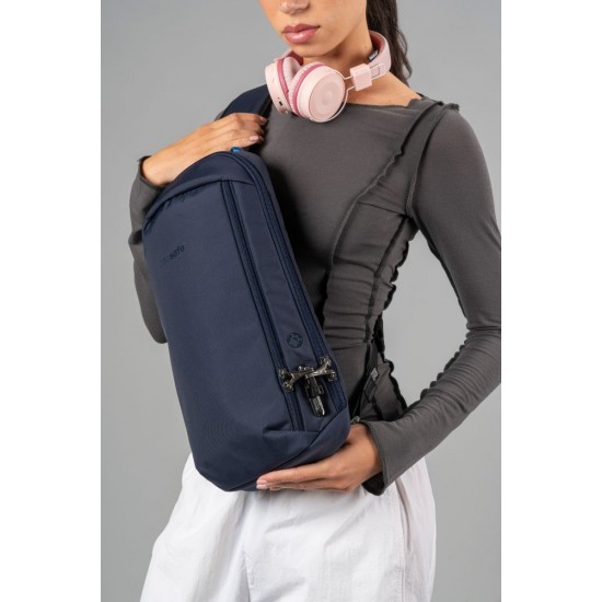 Сумка через плече антизлодій Pacsafe V Tech Sling темно-синій - 60221658