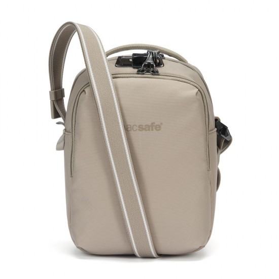 Сумка через плече антизлодій Pacsafe V Companion Crossbody бежевий - 61105237