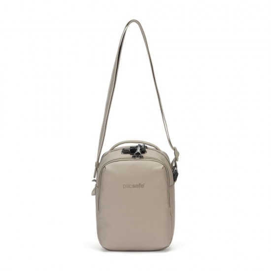 Сумка через плече антизлодій Pacsafe V Companion Crossbody бежевий - 61105237