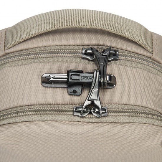 Сумка через плече антизлодій Pacsafe V Companion Crossbody бежевий - 61105237