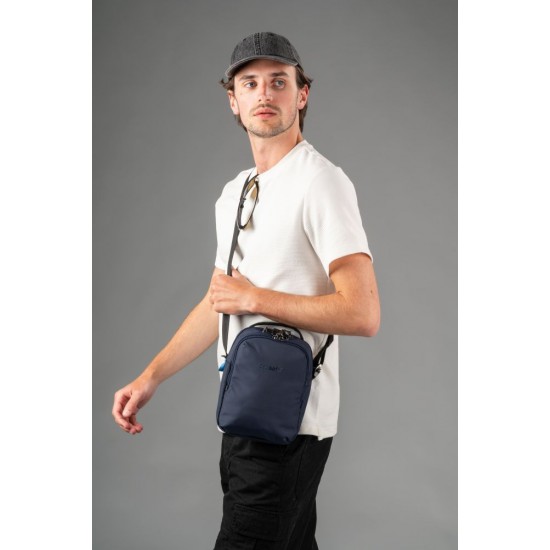 Сумка через плече антизлодій Pacsafe V Companion Crossbody темно-синій - 61105658