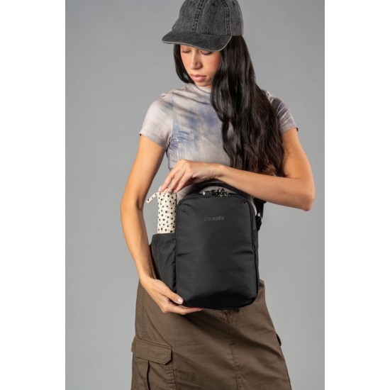 Сумка через плече антизлодій Pacsafe V Tour Crossbody чорний - 61110130