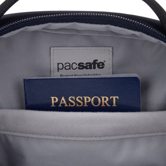 Сумка через плече антизлодій Pacsafe V Tour Crossbody темно-синій - 61110658