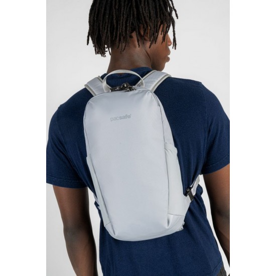 Рюкзак міський антизлодій Pacsafe V12 Tech світло-сірий/чорний - 61140148