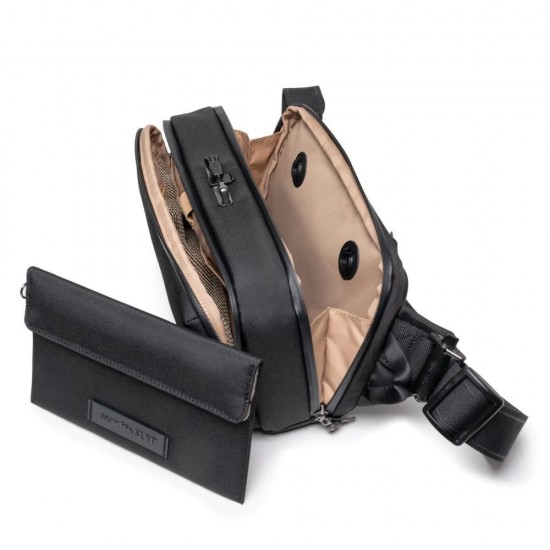 Сумка через плече антизлодій Pacsafe x SLNT pocket sling чорний - 83102100