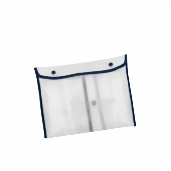 Тренч/дощовик Perletti City напівпрозорий з окантовкою та чохлом прозорий/чорний - 14210001M