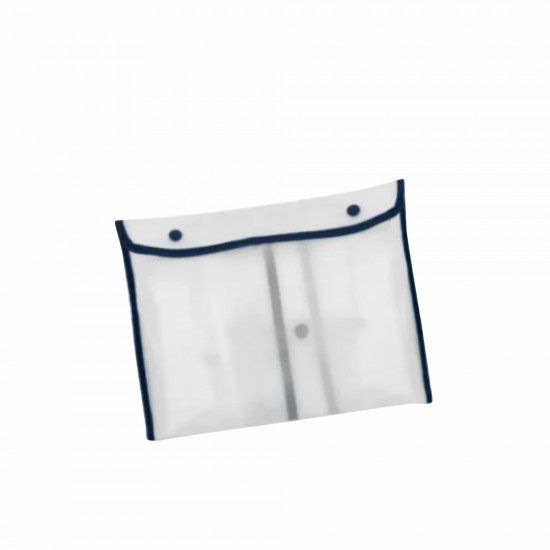 Тренч/дощовик Perletti City напівпрозорий з окантовкою та чохлом прозорий/темно-синій - 14210003M