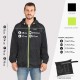 Вітровка чоловіча Perletti Windbreaker зі світловідбиваючими еламентами та чохлом чорний/лайм - 14220177S
