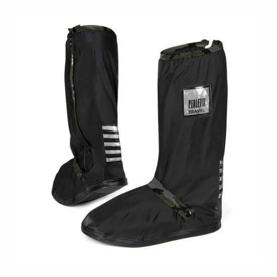 Бахіли високі водонепроникні Perletti Covers зі світловідбиваючими деталями чорний - 14250101M