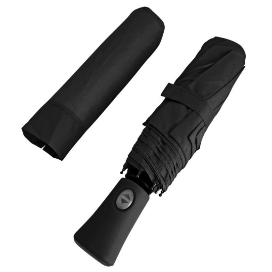 Парасоля складана автоматична Perletti Ombrelli антишторм чорний - 96009-01