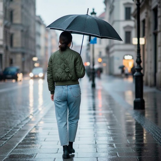 Парасоля-тростина автоматична Perletti Reflecting антивітер зі світловідбивачем чорний - P96014-01 Парасоля-тростина автоматична Perletti Reflecting антивітер зі світловідбивачем чорний - P96014-01