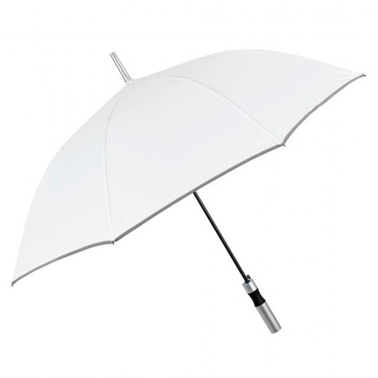 Парасоля-тростина автоматична Perletti Reflecting антивітер зі світловідбивачем білий - P96014-04