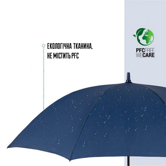 Велика парасоля-тростина механічна Perletti Golf XXL антивітер темно-синій - P96020-02