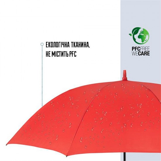 Велика парасоля-тростина механічна Perletti Golf XXL антивітер червоний - P96020-03 Велика парасоля-тростина механічна Perletti Golf XXL антивітер червоний - P96020-03